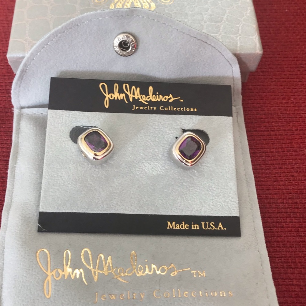John Medeiros Small Nouveau Post Clip Earrings -
